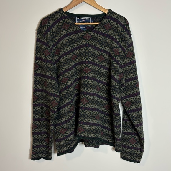 Vintage Polo Sport Fair Isle Wool Sweater